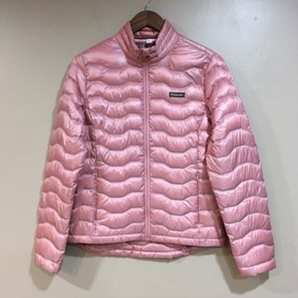 Ariat Ideal Down Quilted Puffer Jacket Women M Pink Camo Packable Insulated Coat